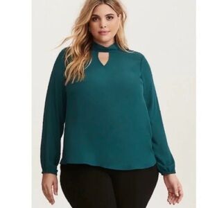 Elegant Teal Long Sleeve Women's Top Torrid